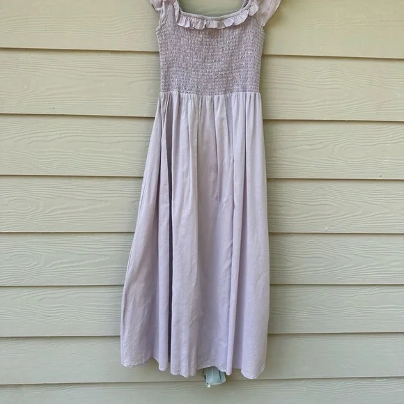 REFORMATION Noreen Smocked Ruffle Dress Midi - Picture 5 of 12